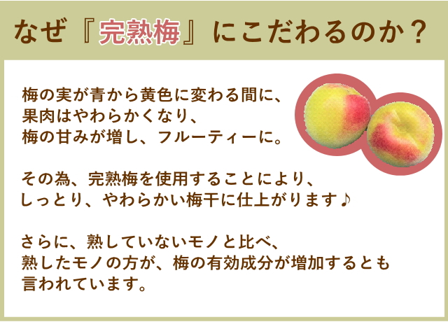 なぜ「完熟梅」にこだわるのか?